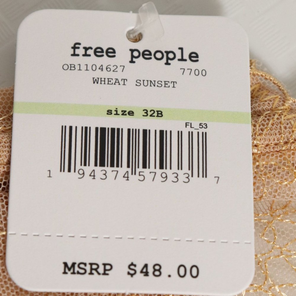 NWT Free People Lucia Bra in Wheat Sunset - Picture 9 of 16